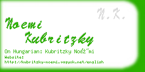 noemi kubritzky business card